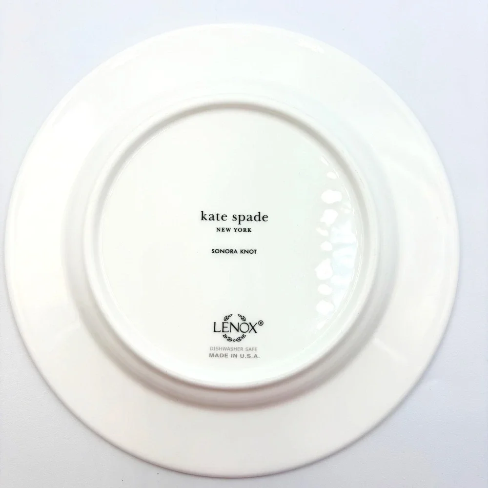 Kate Spade Lenox Sonora Knot Bread Butter Plates Set 4 USA Discontinued 6 3/8